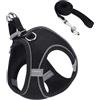 Generico Imbracatura Antifuga per Gatti - Pettorina Regolabile per Passeggiate - Accessori per Animali Collare per Cuccioli Taglie Piccola Media Grande Viaggio Escursionismo