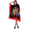 SHU-SHI, donne - Costume da bagno a tunica tribale con poncho caftano corto nero