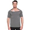 Landofgenie Magliette Sportive Uomo Post-Intervento Spalla con Doppia Cerniera, Ideale per Chemioterapia e Trattamenti. T-Shirt Funzionale S-3XL