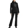 Emporio Armani EA7 Tuta Tecnica da Sci Donna Imbottita, 3 Pezzi (Giacca, Pantalone, Gilet), 6DTV01 (Nero, XS)