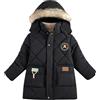 Generico Piumino 100 Gramerimi Bambino Leggeri Giacche Unisex per Bambini Giubbotto 100 Grammi Ragazza Giacca Invernale Bambino Caldo e Confortevole Cappotti da Esterno (Black, 4-5 Years)