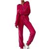 HAOLEI Tuta Sportiva Donna Completa Autunno Elegante Cotone Felpa con Cappuccio e Pantalone Due Pezzi Curvy Jogging Completo Palestra Leggero Tracksuit Fitness Tuta da Casa Felpata Tute da Streetwear