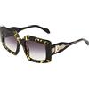Just Cavalli SJC020V Occhiali, Giallo/Nero Havana, 58 Donna