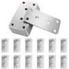 Hawpasy 12 Pezzi Piastre di Giunzione Piane 80x40mm in Acciaio Inox, Staffe di Fissaggio Piatte Forate per Interni ed Esterni