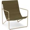 Ferm Living - Poltrona Désert - Verde - Tessuto riciclato - Designer Trine Andersen