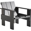 Hay - Poltrona lounge Crate - Nero - Legno di pino massello - Designer Gerrit Rietveld