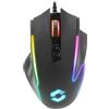 Speedlink DECUS NX - Mouse da gioco cablato RGB, illuminazione RGB multicolore, pulsante di fuoco continuo, fino a 12800dpi, 1000Hz, programmabile, Mouse gaming con cavo USB, cavo inguainato, nero