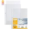 Favorit BUSTE FAVORIT CRISTAL FORATURA UNIVERSALE BUCCIA D'ARANCIA - PORTA LISTINO - SUPERIOR FORMATO 22x30 cm | CONFEZIONE DA 50