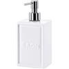 Lineabeta Dispenser sapone squadrato Saon bianco 500 ml