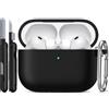 R-fun Custodia per Airpods Pro 3 (2025), custodia protettiva in silicone morbido compatibile con Apple AirPods Pro 3 generazione per donne e uomini con kit di pulizia/portachiavi,Nero