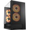 COUGAR OmnyX Black Case Omnidirezionale Midi Tower Vetro Temperato No-Power ATX/mATX/Mini-ITX