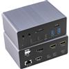 Techly Docking Station Techly IUSB32C-DOCK198K 19in1 Usb-c 8K Hdmi 4 uscite video Grigio [621239]