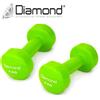 DIAMOND FITNESS Diamond Set 4 Manubri in Vinile Verde da 4 kg per Palestre e Studi Fitness