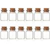 Arcjunys Piccole bottiglie di vetro con coperchio in sughero, piccoli barattoli di vetro con coperchio, 5 ml, mini bottiglie di vetro con tappo in sughero, piccole bottiglie di vetro per fai da te,
