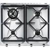 SMEG SRV564GH3 PIANO COTTURA DA INCASSO 60CM 4 FUOCHI A GAS GRIGLIE IN GHISA INOX