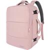 Taygeer Zaino 55x35x25 Compatibile con Air France, Zaino da Viaggio Aereo Bagaglio a Mano 50L con Portascarpe e Porta USB, Zaini Porta PC 18.4 Pollici per Viaggio Lavoro Trekking Scuola, Rosa