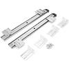 Tyenaza Tastiere Vassoio con cuscinetti a sfera Slides 2Pcs Staffa per binario di scorrimento per tastiera da scrivania in acciaio laminato a freddo addensato (bianco)