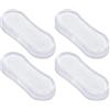 LNYMZD Set di 4 paracolpi per sedile WC, in silicone, forte adesivo, paracolpi, paracolpi per sedile WC, cuscinetti in gomma per casa, hotel e ospedale, parti per servizi igienici e sanitari