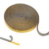 MIGUBIGU 1 Pezzo Guarnizione Stufa a Legna 3 mm x 10 mm x 2.5 m, Alta Temperatura, Caminetti, Porta del Forno
