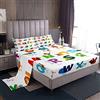 Loussiesd Set di letto per ragazze e Set di lenzuola in cartone animato giraffa Koala lenzuola setative carino animale alfabeto lenzuola fenicottero pinguino lenzuola doppie dimensioni 4 pezzi
