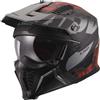 Ls2 Casco Moto Jet LS2 OF606 DRIFTER GAS Grigio Rosso