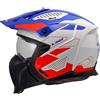 Ls2 Casco Moto Jet LS2 OF606 DRIFTER TREK Bianco Blu Rosso