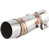 Qiilu Connettore Tubo di Collegamento Centrale di Scarico per Moto Adattatore Collegamento Terminale di Scarico Marmitta Silenziatore in acciaio inox Punta Terminale per Z250 per 250 300 13-16