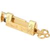 Hztyyier Lucchetto cinese con chiave e lucchetto a forma di con fiore antico intagliato con serratura antica serratura decorativa con chiave per cassetto portagioie(d'oro)