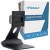 VSG Staffa di Montaggio per Monitor POS, PC o Touchscreen, Design Elegante, Braccio di Supporto per Display Stabile e Regolabile, VESA, Metallo, per Schermi da 10 a 22 Pollici - Nero