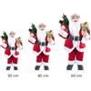 Newmase Tris Babbo Natale Decorativo 30+40+60cm con Sacco Regali e Pacchetto Idea regalo