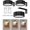Lustaled Luci per Quadri a Batteria Senza Fili con Telecomando, Luci LED Magnetiche Dimmerabili con Timer, 3 Temperature Colore per Cabine, Dipinti, Arte, Dartboard (Batterie Non Incluse), 3 Pezzi