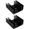 LT Easiyl 2x Dissipatore Di Calore In Alluminio Anodizzato 50x50x22mm Adatto Per Regolatore Di Tensione Del Transistor TO-3 Tiristore Nero