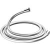Cobbe Tubo Doccia 2m, Tubo Della Doccia in Silicone Liscio Anti Twist Anti Kink Flexible Doccia, Lungo di Ricambio G1/2 Universale per la Vasca da Bagno con Doccia Portatile, Argento