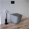 Parama Vaso filomuro tornado silent flush in ceramica grigio opaco con copri-wc soft-close | Riga