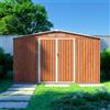 Parama Casetta da giardino in acciaio zincato effetto legno 3,65x3xh2,17 m - 150kg - 10,95 metri quadri