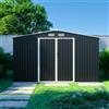 Parama Casetta da giardino in acciaio zincato nero 3,65x3xh2,17 m - 150kg - 10,95 metri quadri