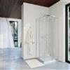 Parama Box doccia 80x80 cm con apertura angolare due ante scorrevoli in cristallo trasparente | Java