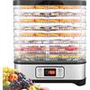 Nictemaw Essiccatore disidratatore 400 W con display LCD, 8 piani, essiccatore per frutta disidratatore, temperatura e timer regolabile 72H, senza BPA, per frutta e verdura, carne