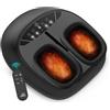 Snailax Massaggiatore plantare shiatsu con telecomando, massaggiatore elettrico per piedi per dolore e circolazione, fascite plantare, impastamento profondo, compressione, scaldapiedi a vibrazione,