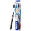 TRISA Profilac Fine Tip Sensitive, spazzolino da denti per una pulizia particolarmente delicata ed efficiente, morbido, nero/bianco