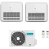Hisense CONDIZIONATORE HISENSE DUAL SPLIT CONSOLE A PAVIMENTO 9000+9000 BTU INVERTER 3AMW52U4RJC A++