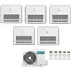 Hisense CONDIZIONATORE HISENSE PENTA SPLIT CONSOLE A PAVIMENTO 9000+9000+9000+12000+12000 BTU INVERTER 5AMW105U4RQC A++