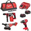 Milwaukee Kit Smerigliatrice Trapano e Tassellatore 2 Batterie 18V 5Ah Milwaukee M18 - BLPP3D-502B
