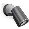 Steinel Faretto a LED Spot ONE, colore: antracite, incl. lampadina GU10, 512 lm, luce a LED collegabile tramite cavo, in alluminio, 6,7 W