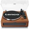 Lenco LS-430 - Giradischi Bluetooth - altoparlanti integrati 40 watt RMS - trasmissione a cinghia - controllo del tono - preamplificatore - uscita RCA e ingresso AUX - marrone, LS-430BN