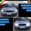 ELM CONVERSIONE FARI FULL LED H7 FORD MONDEO MK1 RESTYLING 6000K BIANCO NO ERROR