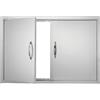 VEVOR Porta di accesso da cucina, 889 x 610 mm, Doppia porta da cucina esterna, Porta in acciaio inox montaggio da incasso per isola cucina, stazione cucina, mobiletto da esterno