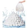 VEVOR Palline Filtranti per Piscina per Filtro a Sabbia, 1,59 kg, Materiale Filtrante in Fibra di Poliestere Bianco Riutilizzabile con Sacchetto Lavaggio, per Piscina Acquario Vasca Piscina Terra