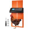 VEVOR Porta Automatica per Pollaio, Alimentata a Batteria con Timer e Impostazione Manuale, Anti-Pizzicamento, Apriporta Automatico in Lega di Alluminio con Guarnizione Impermeabile, Arancione