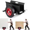 VEVOR Carrello per Cartongesso, Carico 453,6 kg, Carrello per Pannelli in Acciaio con Ruote Girevoli da 25 cm, Adatto a Terreno Piano, con Morsetto Regolabile per Fabbrica, Garage, Nero